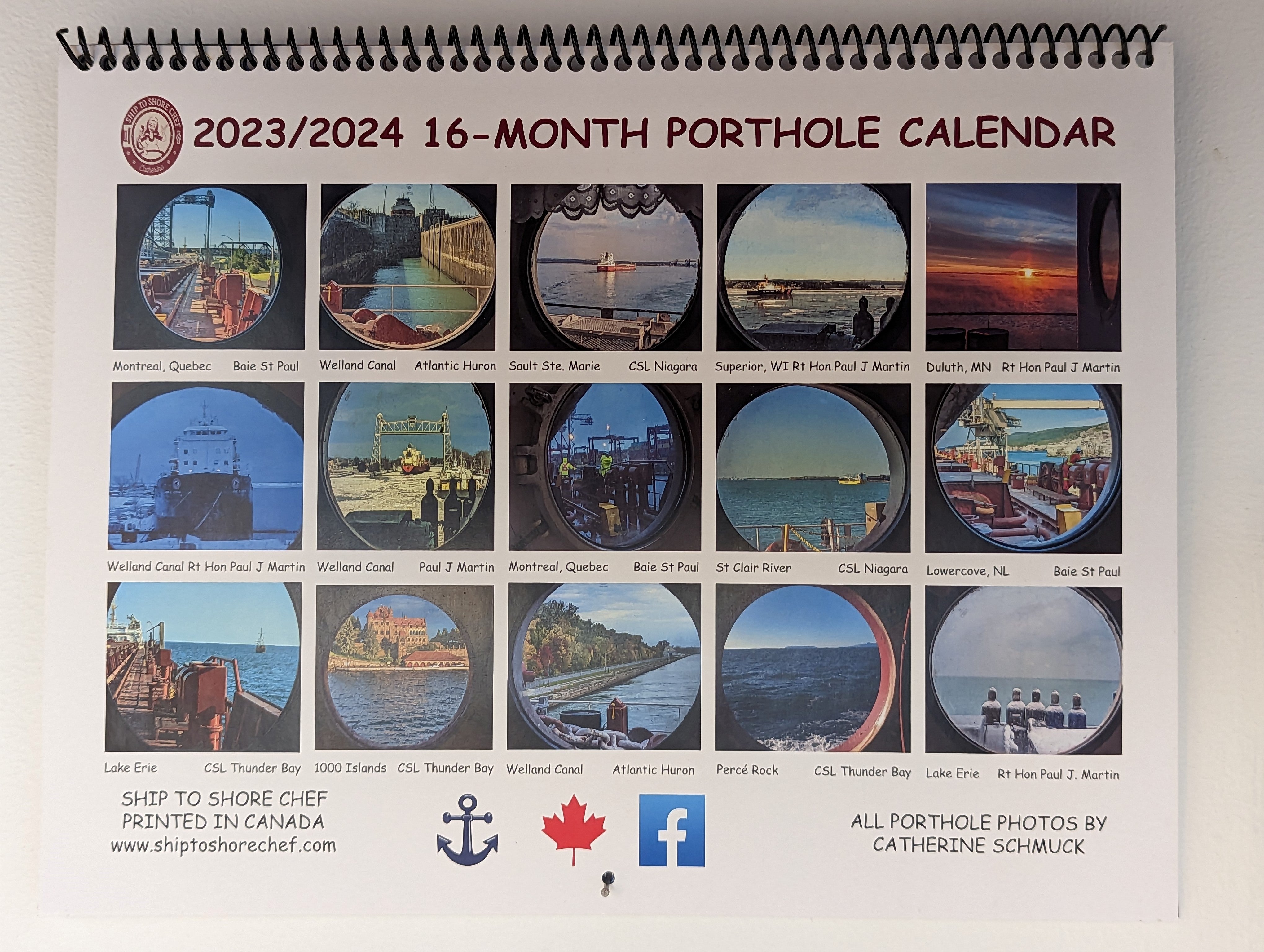 Ship To Shore Chef Calendar