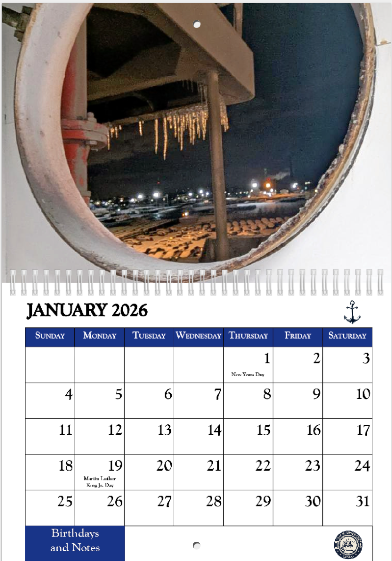 Ship To Shore Chef Calendar